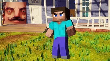 Hello Neighbor - My New Neighbor Steve Minecraft Act 2 Hole Gameplay Walkthrough Part 514