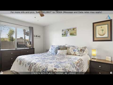 17830 N 30TH Place, Phoenix, AZ home video tour
