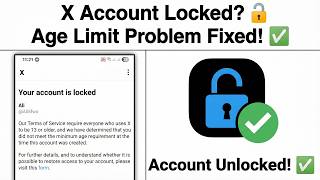 How to Unlock X Account Locked Due to Age Requirement 2026 | Your Account is locked X (twitter)