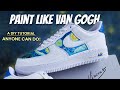 The Easiest way to Paint Van Gogh's Starry Night, Here's How! | Custom Air Force 1 DIY Art Tutorial