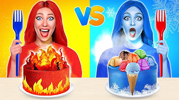 Hot vs Cold Challenge | Girl on Fire vs Icy Girl by Multi DO Food