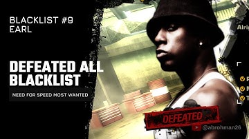 Rival Challenges | Defeated Blacklist #9 Earl - Need For Speed Most Wanted