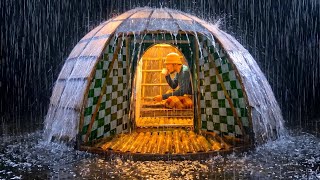 24 HOURS vs BRUTAL STORM! Building my Most Unique Shelter
