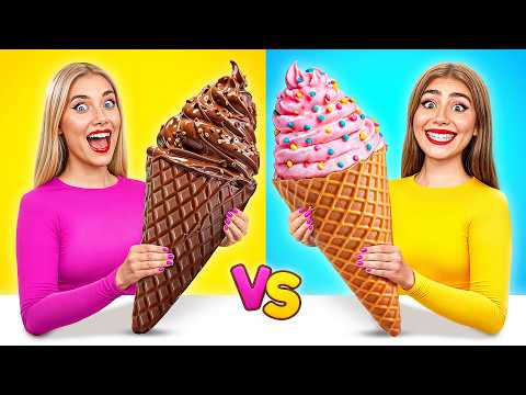 Real Food vs Chocolate Food Challenge | Epic Food Battle by Choco DO