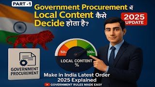 Public procurement Make in India | MII Local Content | Class 1 Supplier GeM | Purchase preference