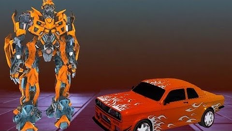 Flying Bus Robot Car Game 3d