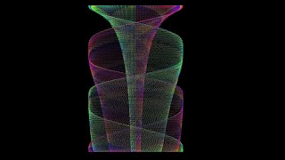 Colorful Abstract Geometric Curved Space