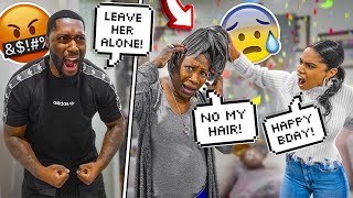 Ing My Boyfriends Moms Wig Off & Ruining Her Birthday To See His Reaction Gone Wrong