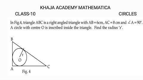 In triangle ABC is a right triangle with AB=6cm, AC=8cm and right angled at A.