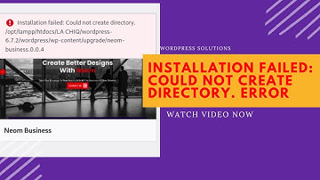 FIXING Installation Failed: Could Not Create Directory Error in WORDPRESS THEMES & PLUGINS