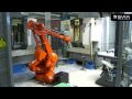 ABB FlexLoader™ FP 600 at Husqvarna AB with ABB IRB 4400 Robot tending Chiron CNC