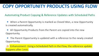 FLOW21: SCHEDULED PATH FLOW IN RECORD TRIGGERED FLOW + OPPORTUNITY PRODUCT COPY+BOOST AUTOMATION