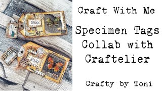 #craftwithme…………SPECIMEN TAGS…Collab with Craftlier …………#junkjournalideas #craftelier
