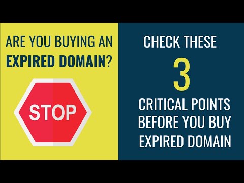 How to find Expired Domains that will Benefit. Analyze 3 Critical Points to choose Expired Domain