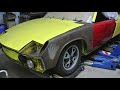 Schweißkurse und Oldtimerseminare, Porsche 914 Kotflügel Cleaning