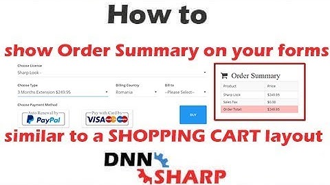 Show order summary on your forms (Shopping Cart)