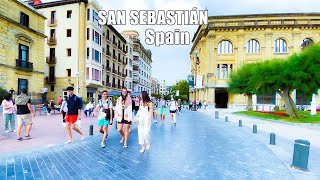 4K HDR SAN SEBASTIAN Walking Tour 🇪🇸  SPAIN Trip city tour travel vlog Walk