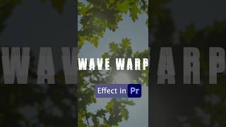 How to use WAVE WARP Effect in #premierepro screenshot 1