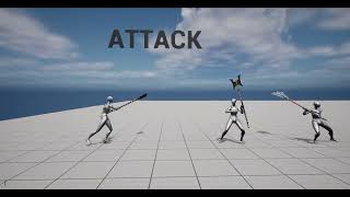 Halberd combat animations for Unreal Engine