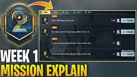 HOW TO COMPLETE C1S1 M2 WEEK 1 ROYALE PASS MISSION | WEEK 1 RP MISSIONS EXPLAIN