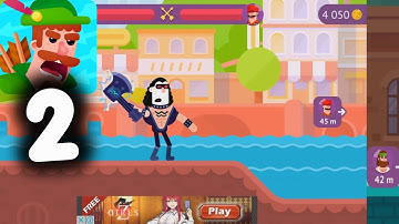 Bowmasters - Characters Corey Thunderstring and Dr. Sick Gameplay Walkthrough Part 2 (iOS, android)