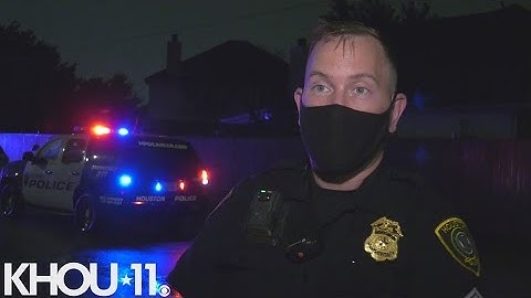 Raw video: HPD officer crashes into ditch during Friday