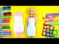 Coloring Fashion Dresses for Barbie with Real Fabric and Color 01 (4K)