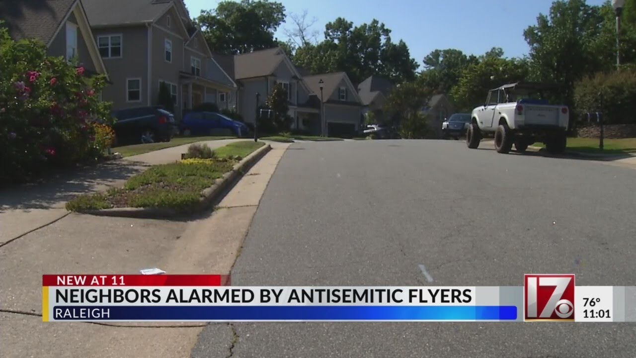 Flyers with anti-Semitic rhetoric found in Raleigh neighborhoods