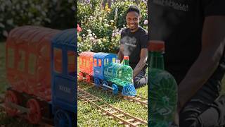 🚂 Amazing Train Made from Plastic Bottles! ♻️♻️ DIY Bottle Train Build in 4K 🚂