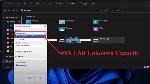 HOW TO FIX!! USB Flash Drive Unknown Capacity Win 11
