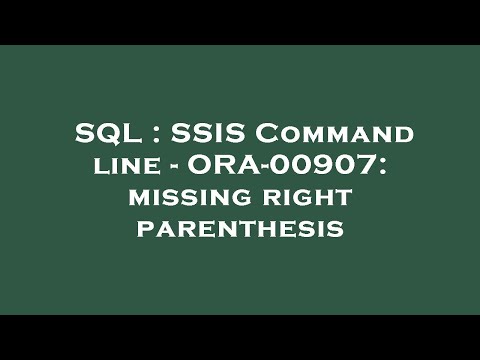 SQL : SSIS