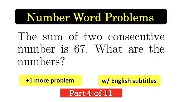 NUMPR04 How to Solve Consecutive Number Word Problems Part 1 [with English subtitles]