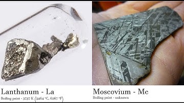Lanthanum - La vs Moscovium - Mc Comparing Element attributes Atoms