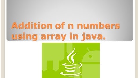 Sum of all array elements in java