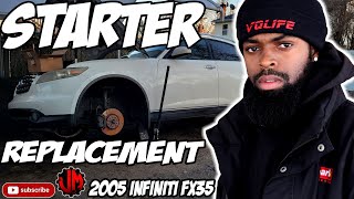 How to replace/remove starter 2005 Infiniti fx35