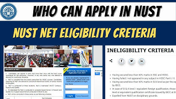 Who Can Apply In NUST University Islamabad Eligibility Criteria for Admission in NUST NET Test