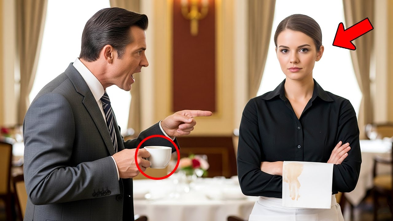 Billionaire Yells at Waitress Over Cold Coffee — Her Reply Makes the Entire Restaurant Applaud...