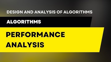Performance Analysis of Algorithms #algorithm #daa #datastructures #datastructuresandalgorithms