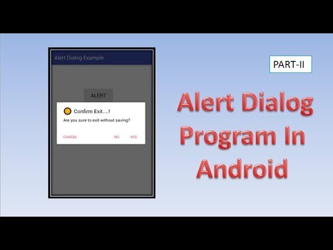 Alert Dialog Program In Android,#42