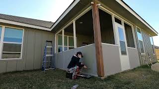 Build a screened in knee-wall porch