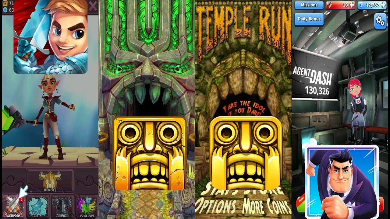 Blades of Brim Vs Temple Run 2 Sky Summit Vs Temple Run Vs Agent Dash ...