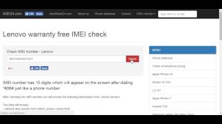 Lenovo phones warranty checker by IMEI screenshot 2