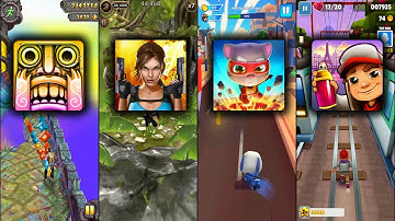 Temple Run 2 Holi Festival Vs Lara Croft Relic Run Vs Talking Tom Hero Dash Vs Subway Surfers Paris