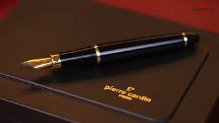 Pierre Cardin President Premium Fountain Pen Luxurious Black Lacquer With Golden Trims