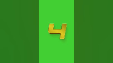 Golden Metallic Text Effect 3D Numbers Countdown with Voice Over | GREEN SCREEN #countdown