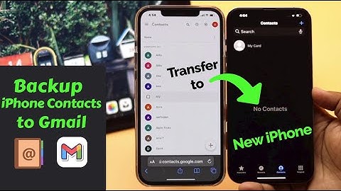 Cách lưu danh bạ từ iphone vào gmail