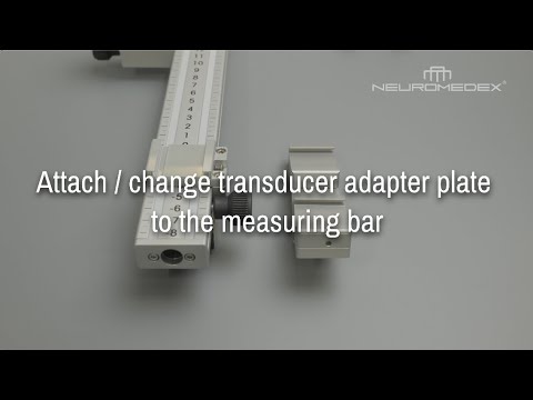 Attach/change transducer adapter plate to the measuring bar - EN
