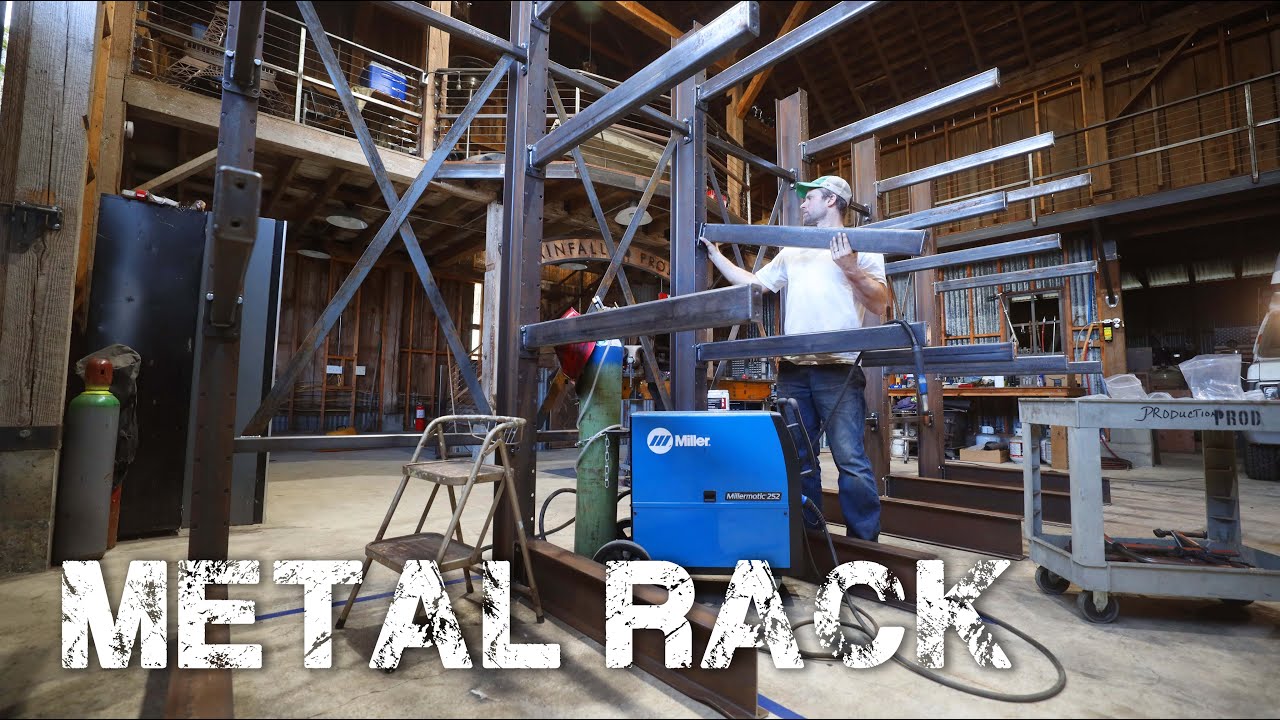 Консольная стойка из металла и дерева