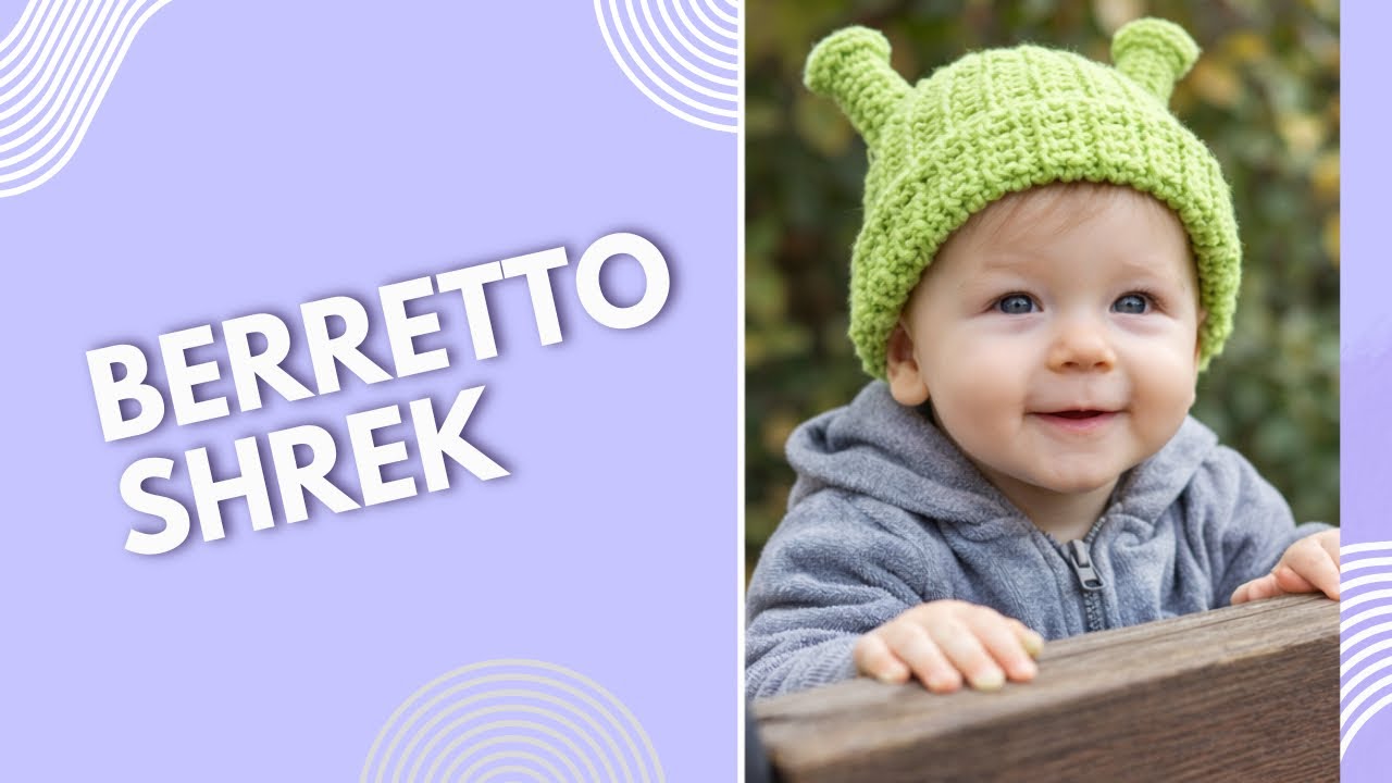 Cappello uncinetto, con varie misure. Lezione uncinetto. Shrek