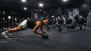 Kettlebell High Plank Push Pull